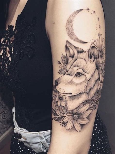 16 ideias de Tatuagens femininas de lobo 